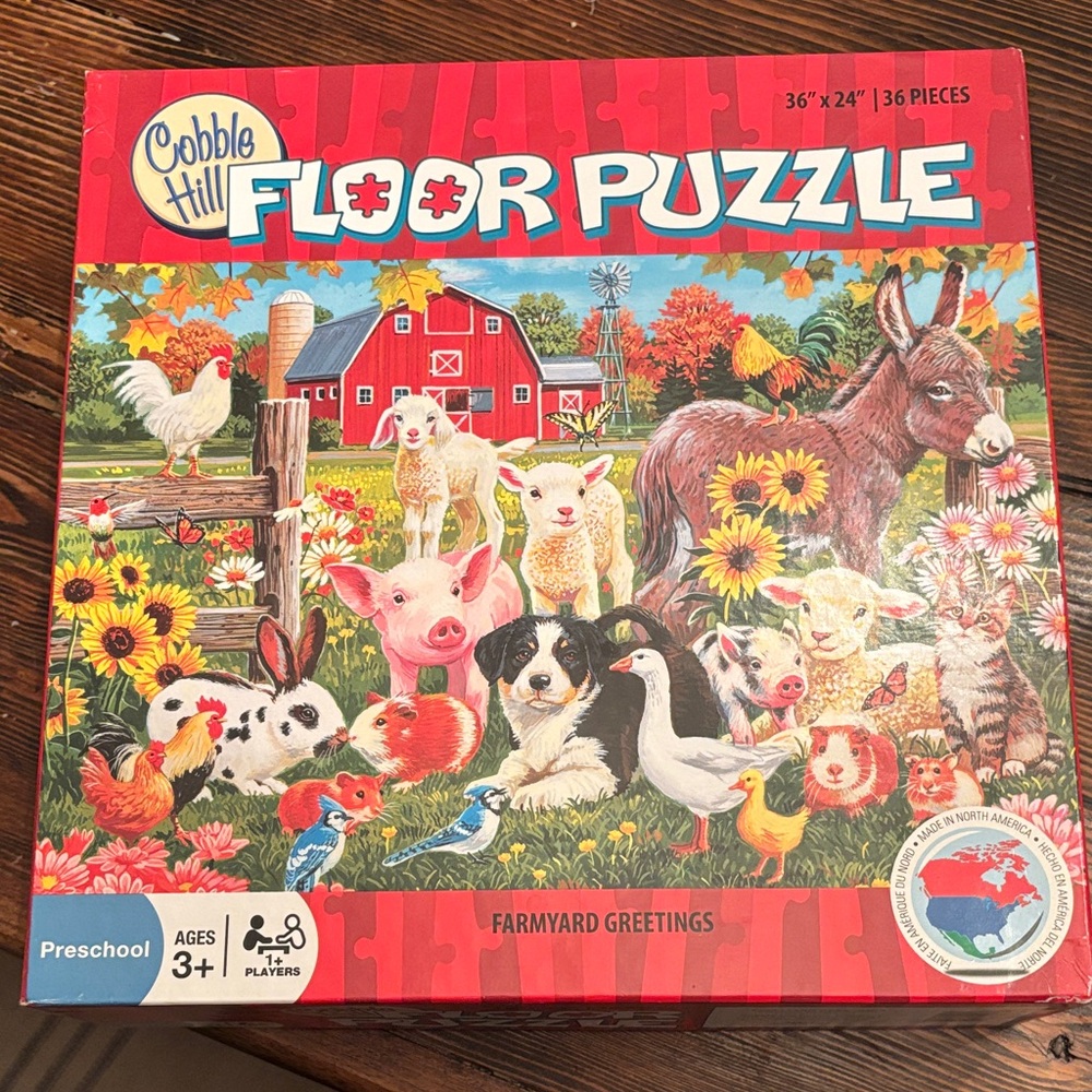 Cobble Hill Farmyard Greeting 36 piece  Floor Puzzle